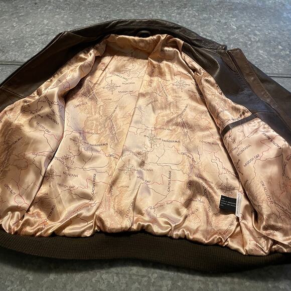 Pearl Harbor Leather A2 Bomber Jacket Large Touchstone Pictures Vintage Y2K - Picture 8 of 16